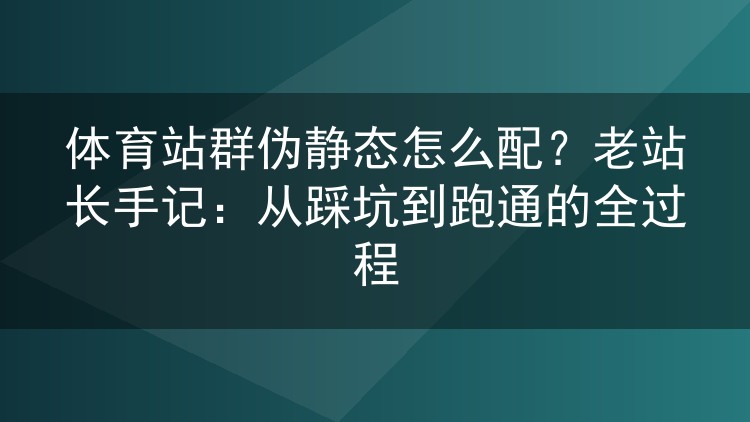 体育站群伪静态设置实战：避开这几点少走弯路